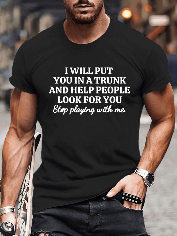 Classic Cotton Tee - No jogging Funny Proverbs Casual