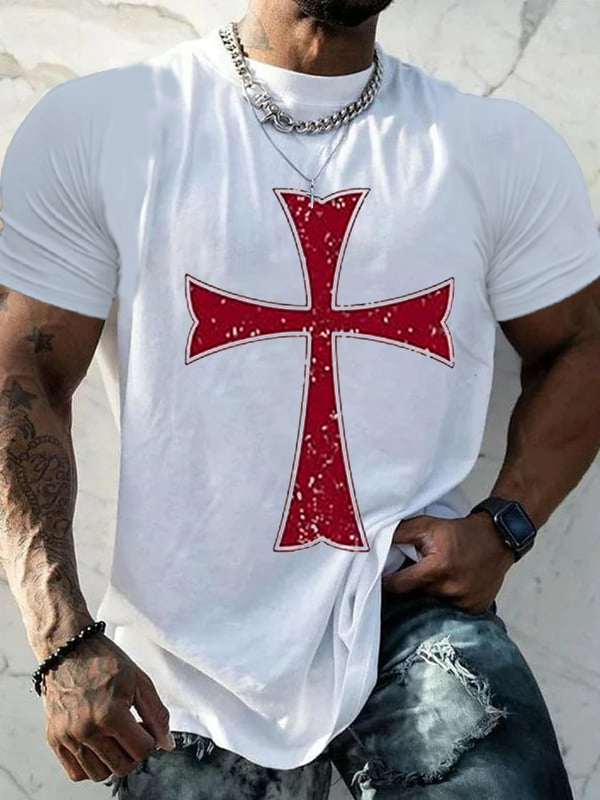 Classic Cotton Tee - Knights Templar Crusader Cross
