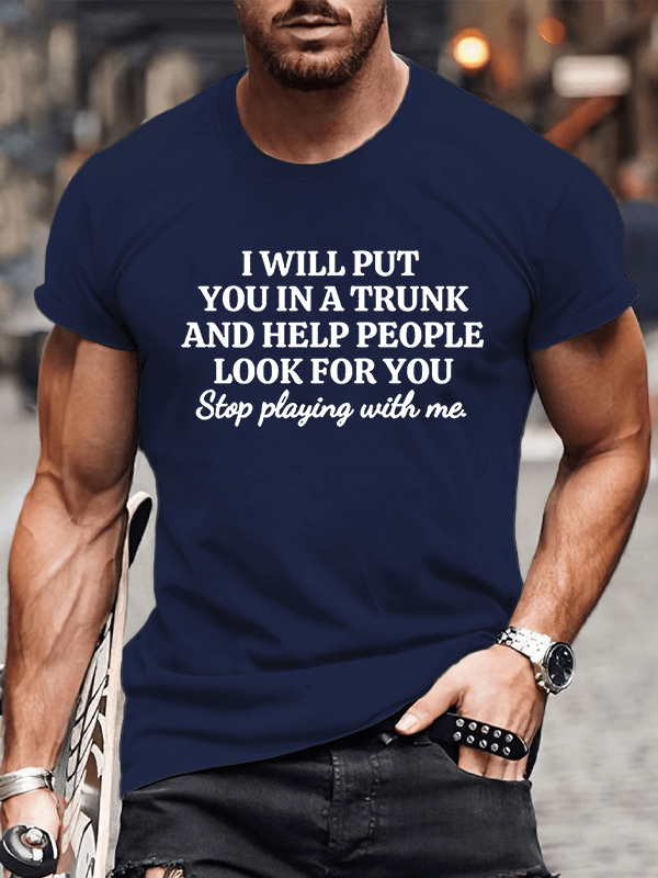 Classic Cotton Tee - No jogging Funny Proverbs Casual