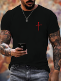 Classic Cotton Tee - Men's Hipster Cross Faith T-shirt