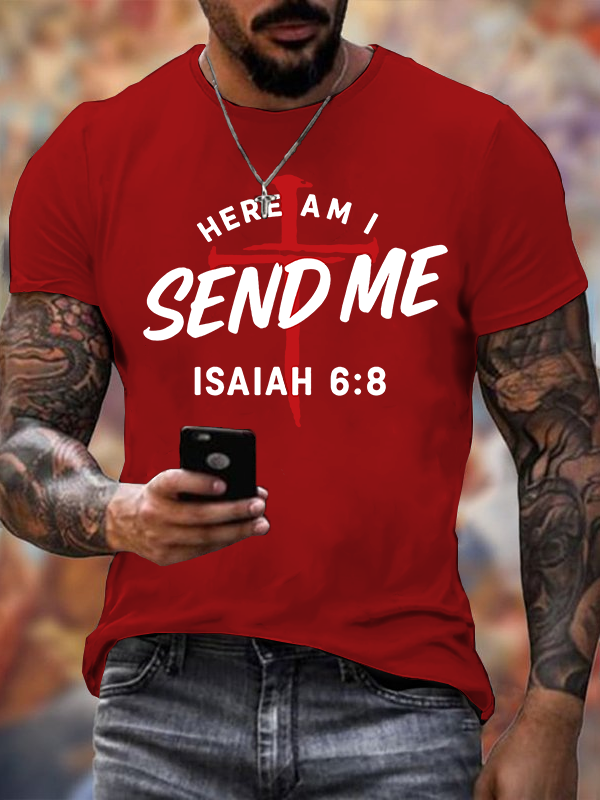 Classic Cotton Tee - Here Am I Send Me