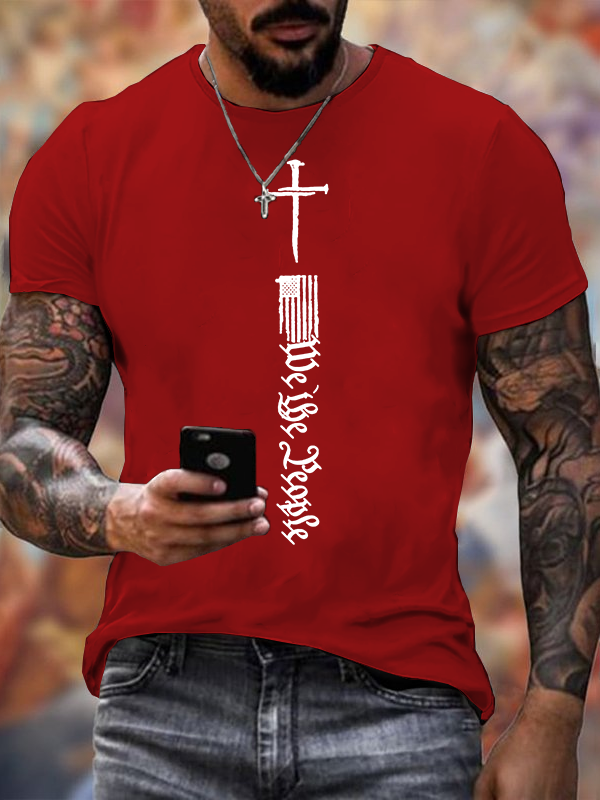 Classic Cotton Tee - Faith Cross Flag