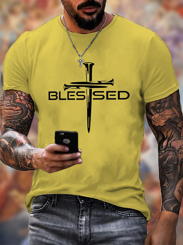 Classic Cotton Tee - Cross Blessed