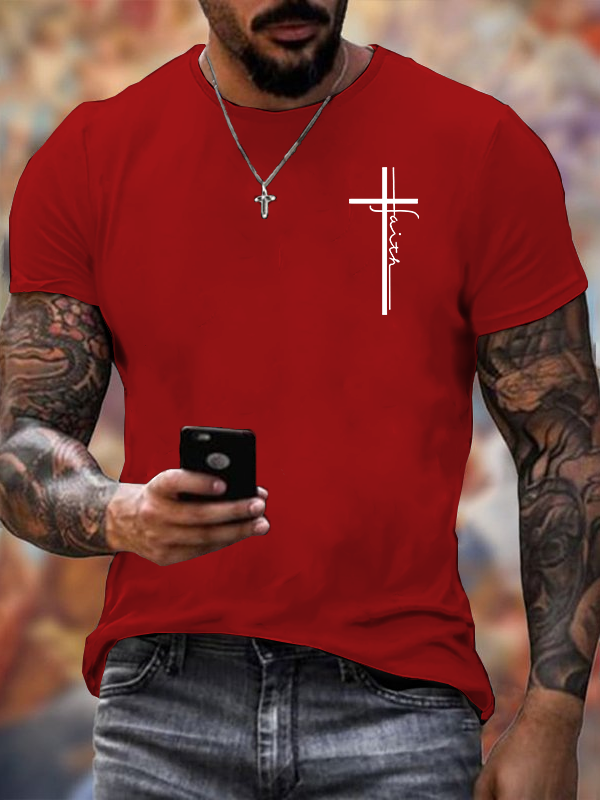 Classic Cotton Tee - Faith Cross