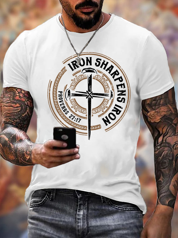 Classic Cotton Tee - Iron Sharpens Iron - Proverbs 27:17