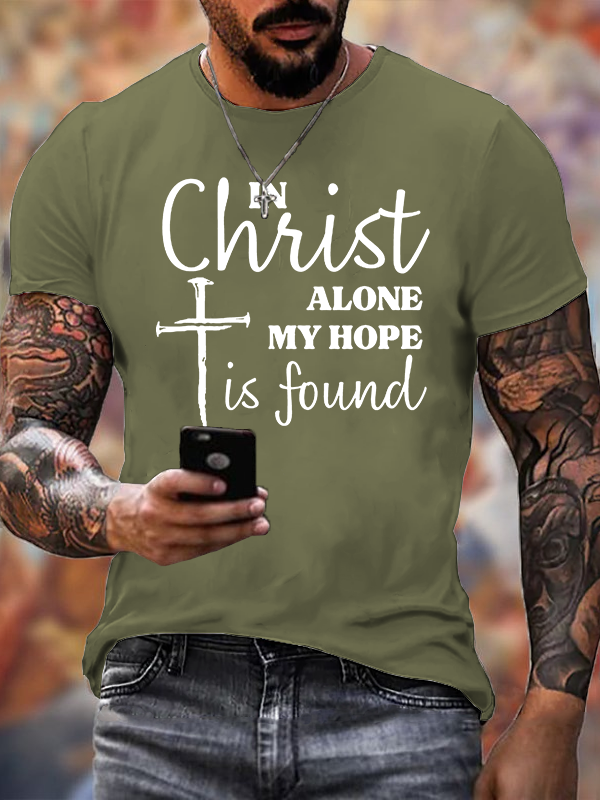 Classic Cotton Tee - In Christ Alone My Hope Is Found