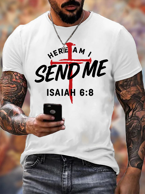 Classic Cotton Tee - Here Am I Send Me