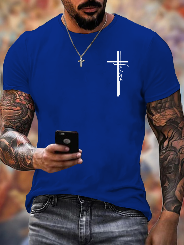 Classic Cotton Tee - Faith Cross