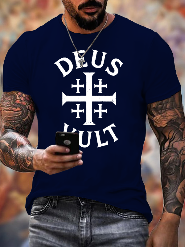 Classic Cotton Tee - Deus Vult