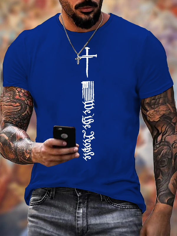 Classic Cotton Tee - Faith Cross Flag