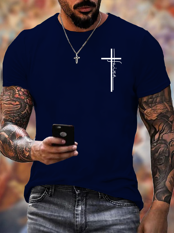 Classic Cotton Tee - Faith Cross