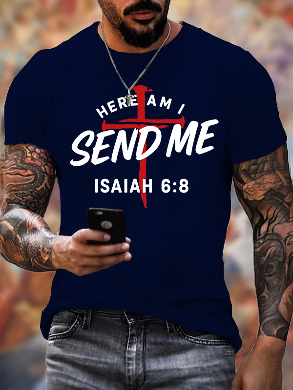 Classic Cotton Tee - Here Am I Send Me