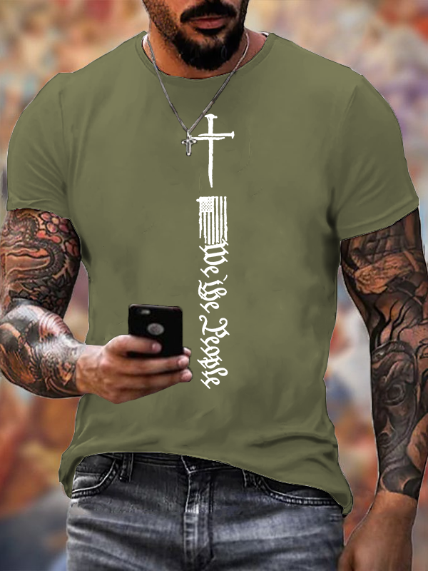 Classic Cotton Tee - Faith Cross Flag