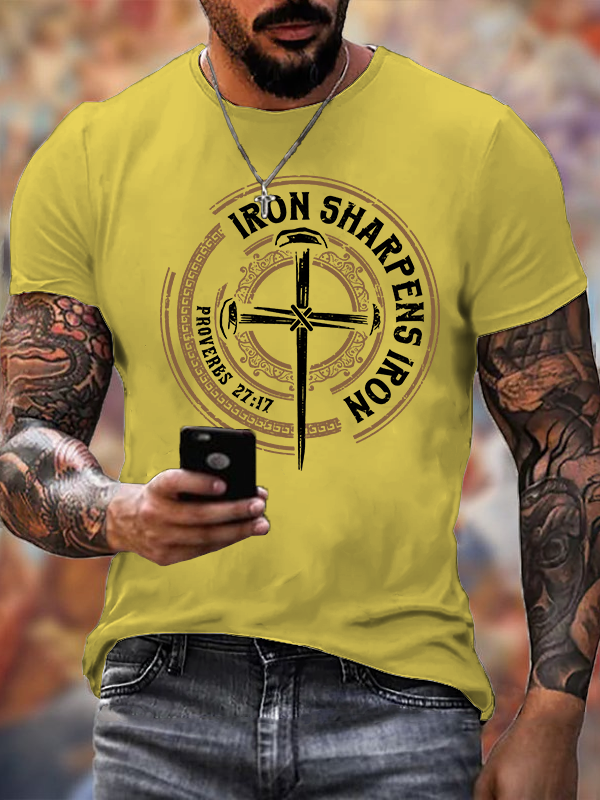 Classic Cotton Tee - Iron Sharpens Iron - Proverbs 27:17