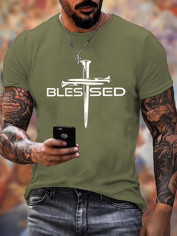 Classic Cotton Tee - Cross Blessed