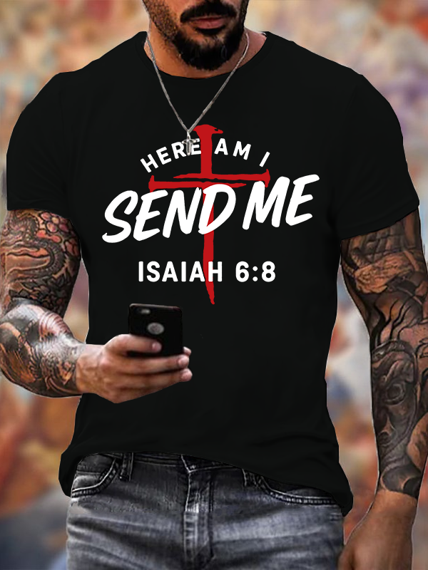 Classic Cotton Tee - Here Am I Send Me