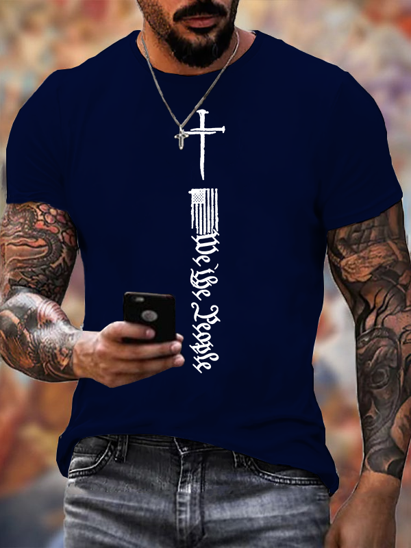 Classic Cotton Tee - Faith Cross Flag