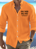 Half Hood Half Holy That Means Pray With Me Don't Play With Me Christian Resort Casual Shirt