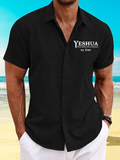 Yeshua The King Is Coming Hebrew Name Jesus God Christian Short Sleeve Shirt