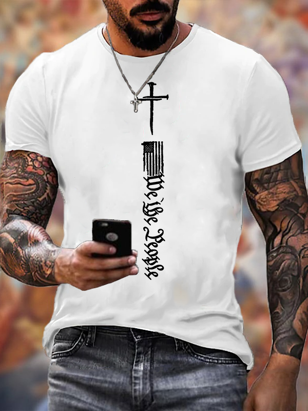 Classic Cotton Tee - Faith Cross Flag