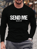 Isaiah 6:8 - SEND ME Christian Cotton Long Sleeve T-Shirt