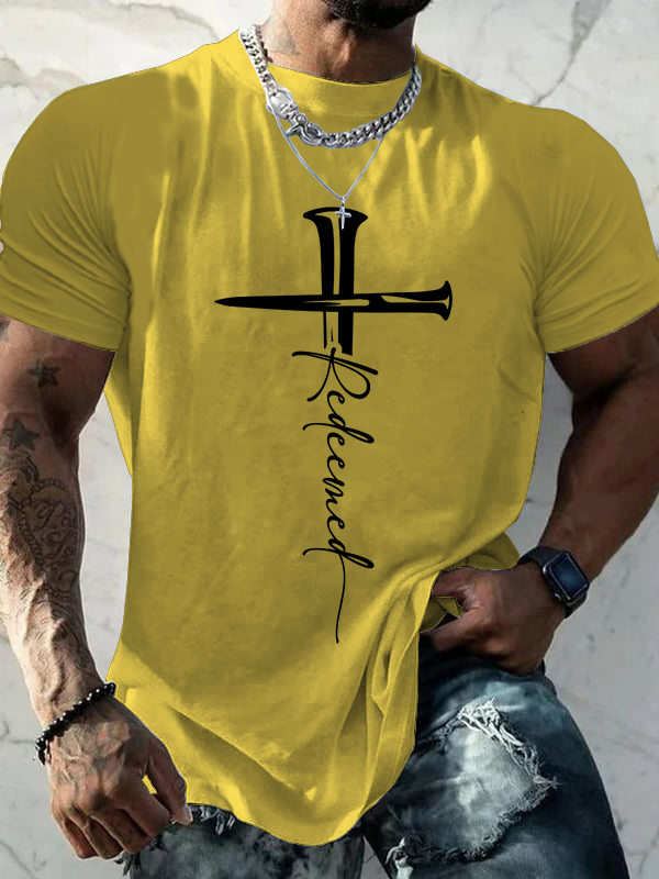 Classic Cotton Tee - Cross Redeemed  Cotton T-shirt