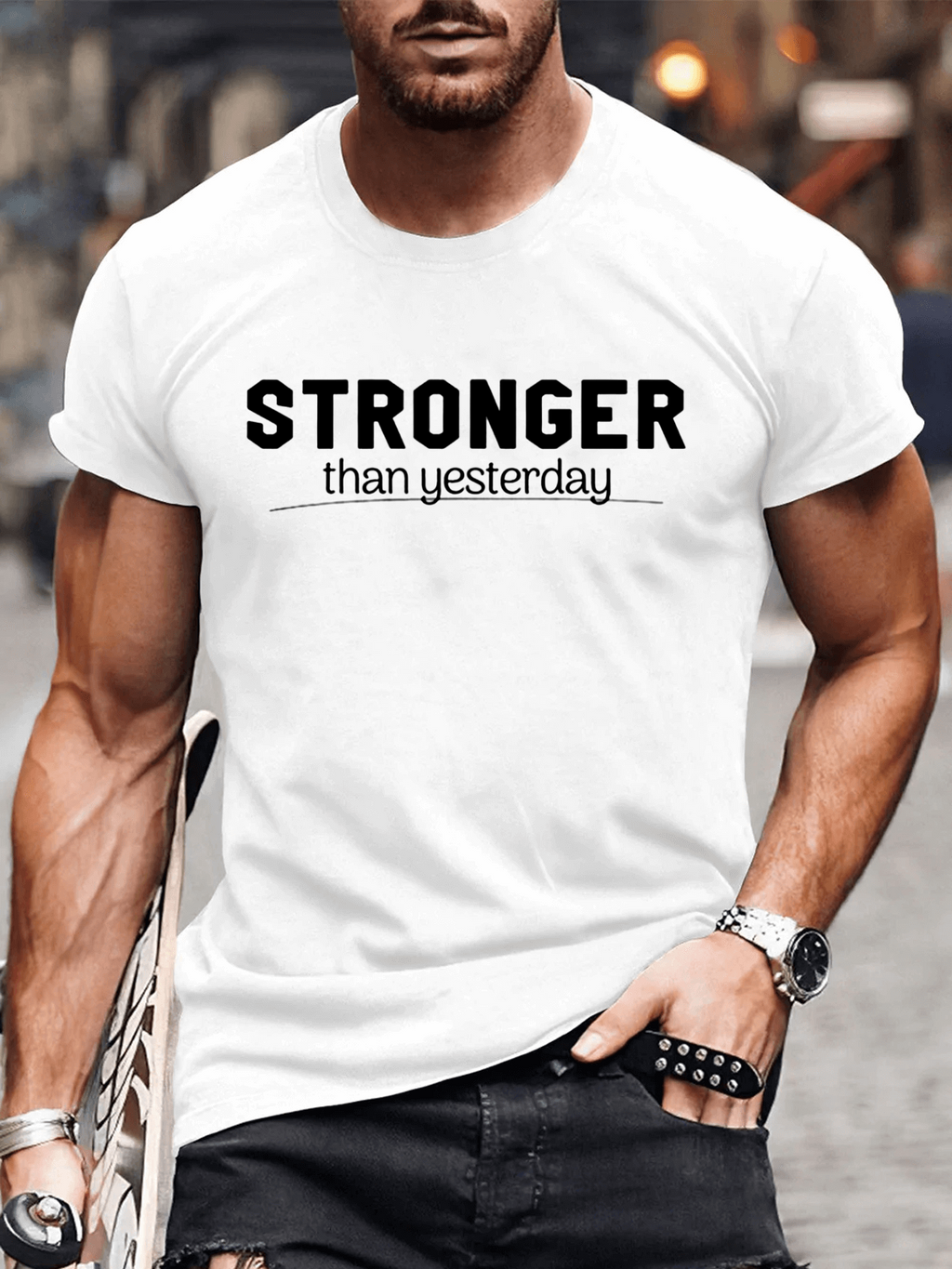 Classic Cotton Tee - Stronger Than Yesterday Men's T-shirt