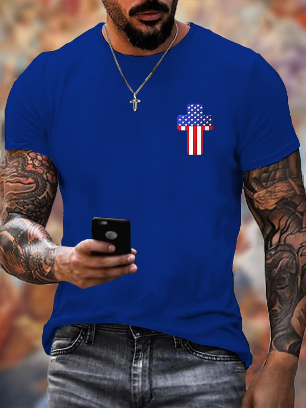 Classic Cotton Tee - Cross Flag