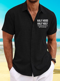 Half Hood Half Holy That Means Pray With Me Don't Play With Me Jesus God Christian Short Sleeve Shirt