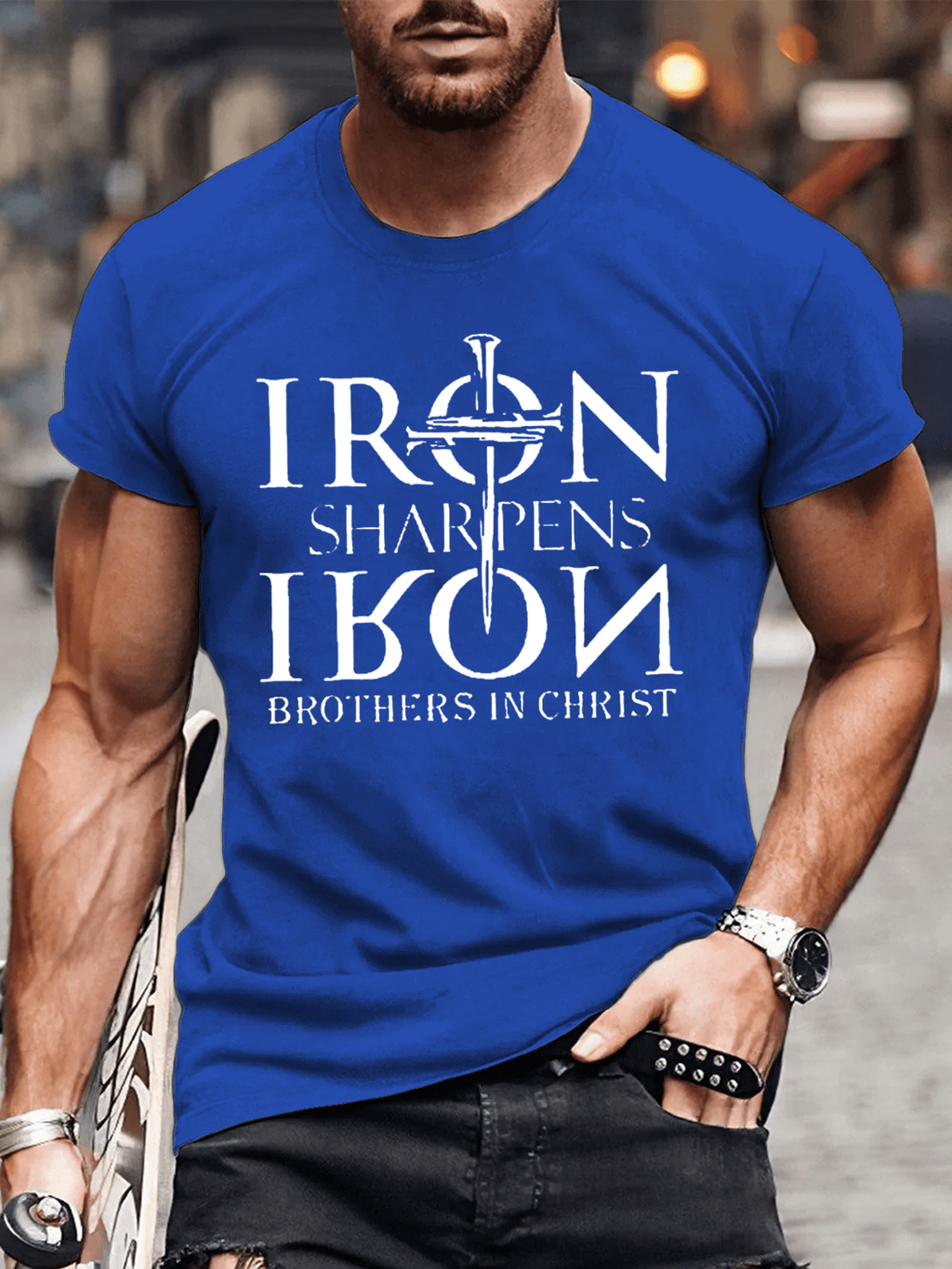 Classic Cotton Tee - Iron Sharpens Iron Brothers in Christ Men's s