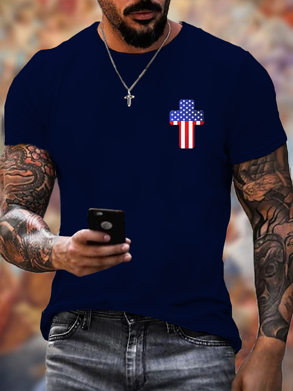 Classic Cotton Tee - Cross Flag