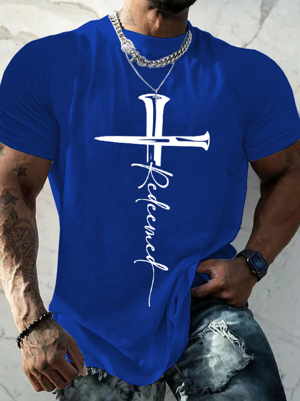 Classic Cotton Tee - Cross Redeemed  Cotton T-shirt
