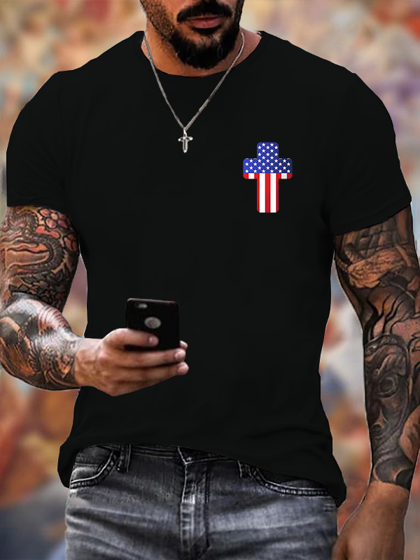 Classic Cotton Tee - Cross Flag
