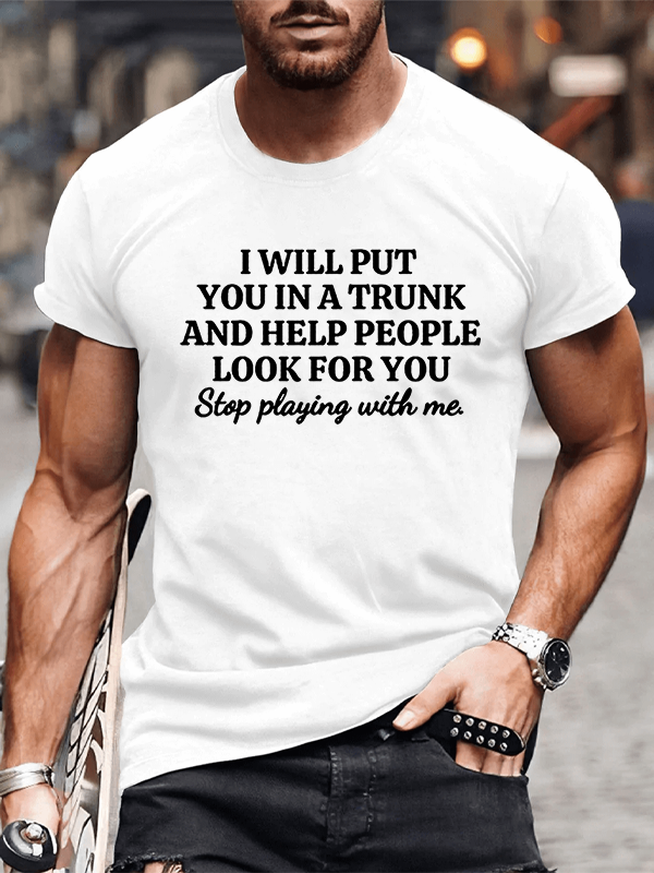 Classic Cotton Tee - No jogging Funny Proverbs Casual