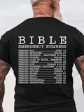 Classic Cotton Tee - Christian Bible Emergency Numbers