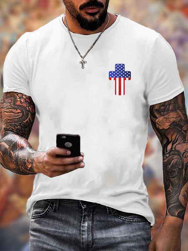 Classic Cotton Tee - Cross Flag