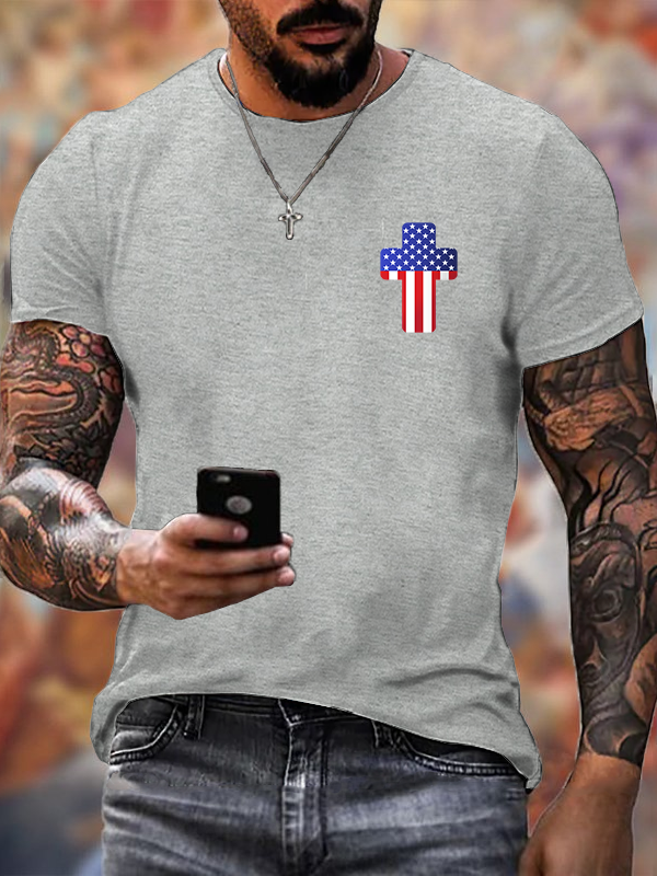 Classic Cotton Tee - Cross Flag