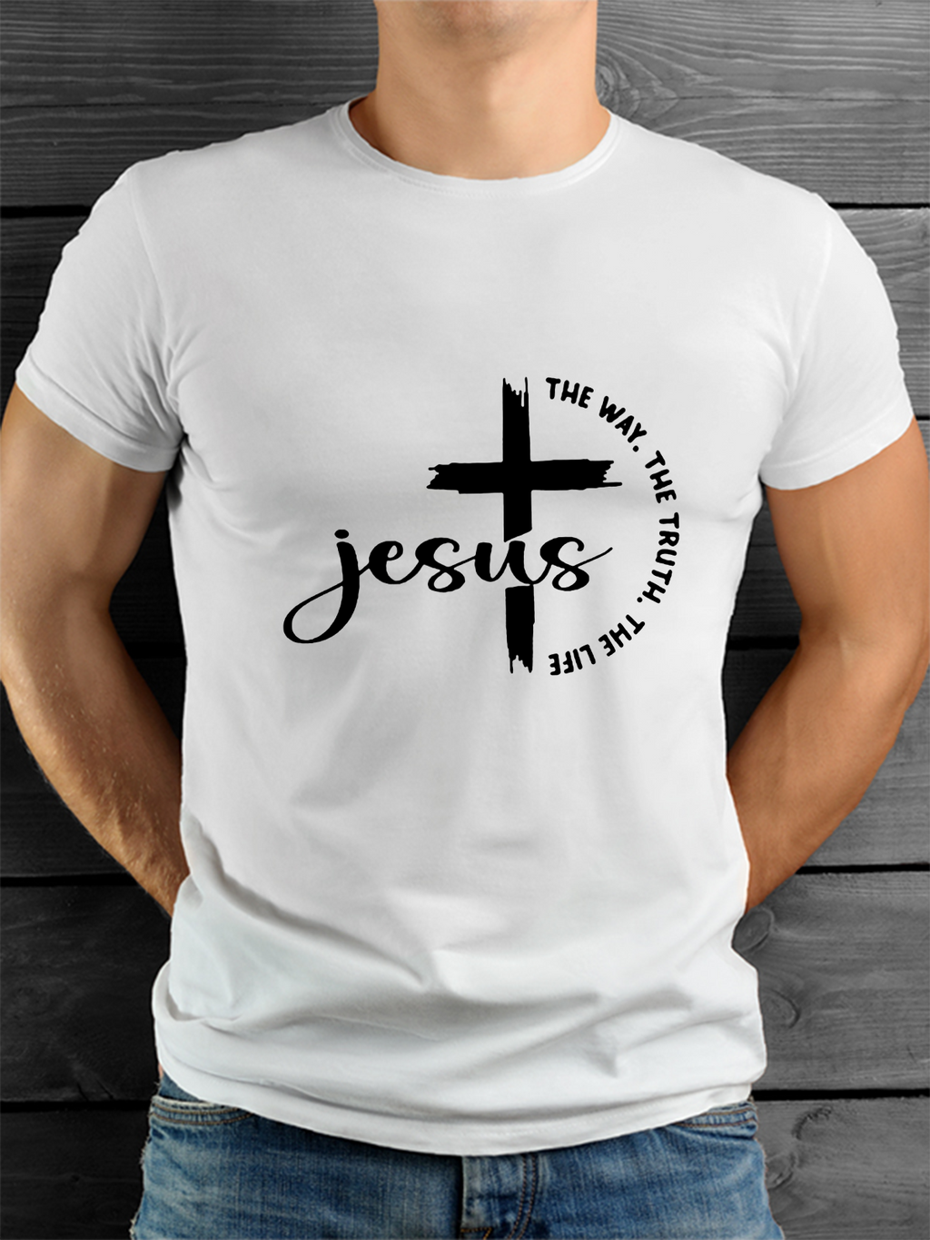 Classic Cotton Tee - Jesus The Way The Truth The Life