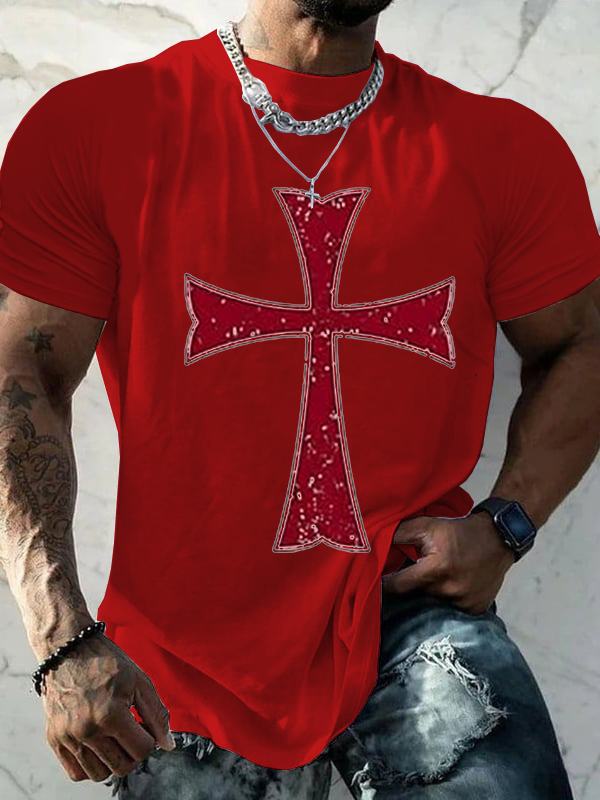 Classic Cotton Tee - Knights Templar Crusader Cross