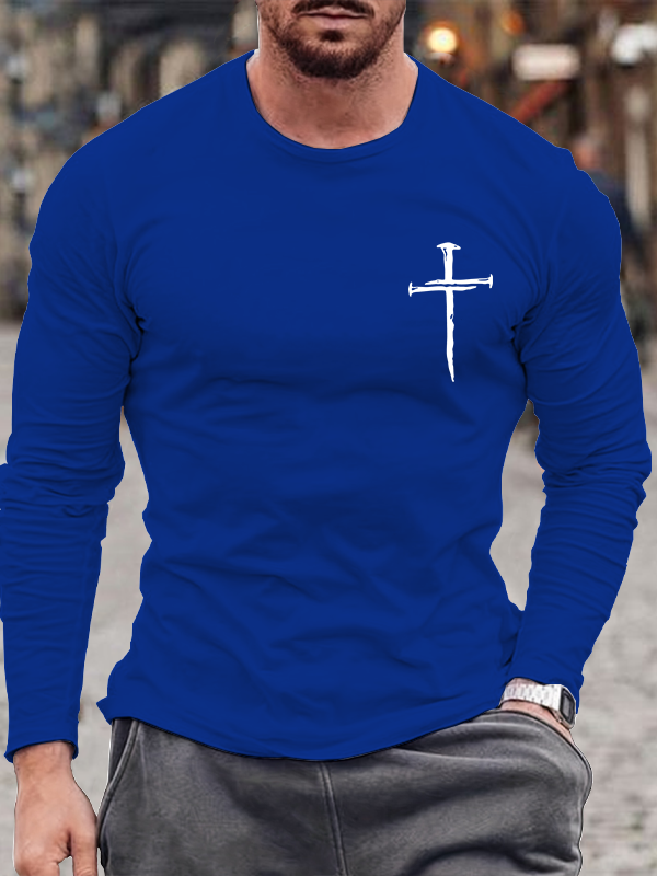 Faith Cross Jesus God Christian Cotton Long Sleeve T-Shirt
