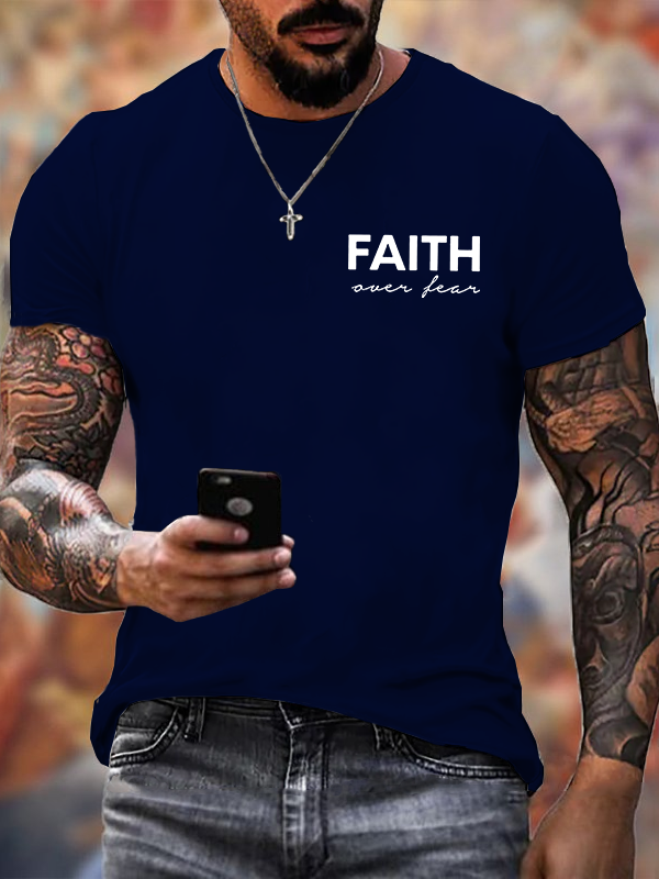 Classic Cotton Tee - Faith over Fear Christian Cotton T-shirt