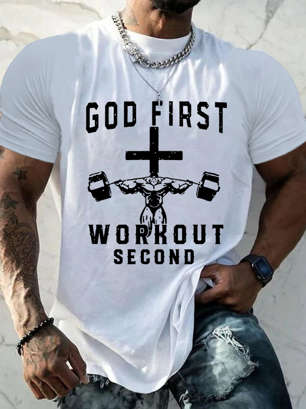 Classic Cotton Tee - God First Workout Second