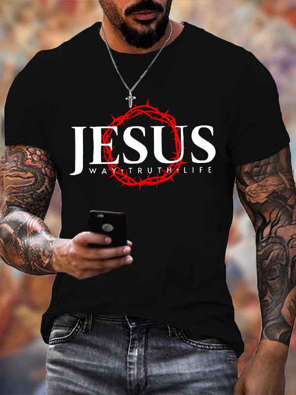 Classic Cotton Tee - Jesus Way Truth Life
