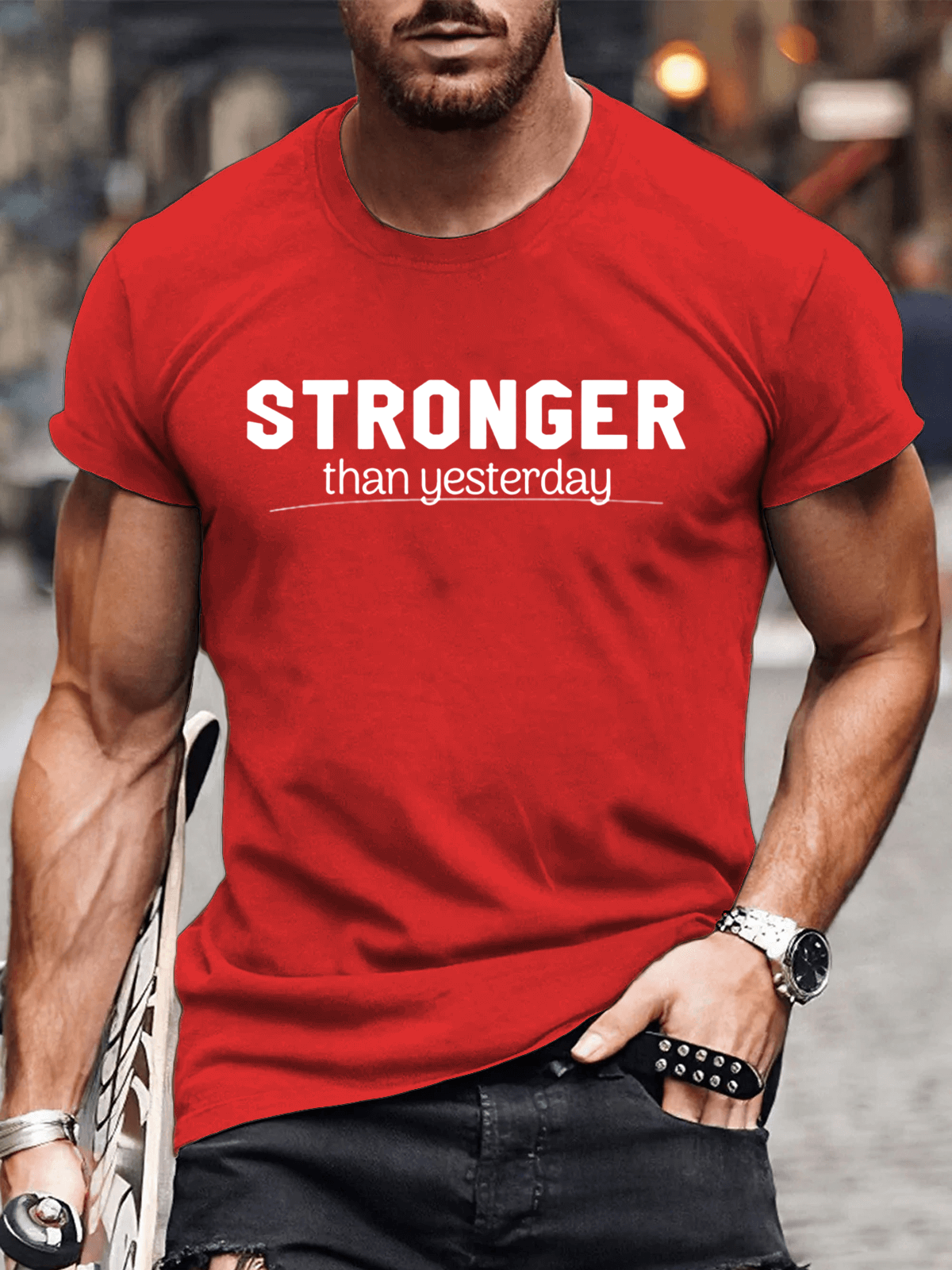 Classic Cotton Tee - Stronger Than Yesterday Men's T-shirt