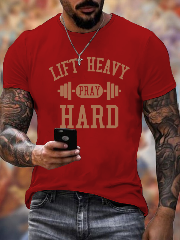 Classic Cotton Tee - Lift Heavy Pray Hard