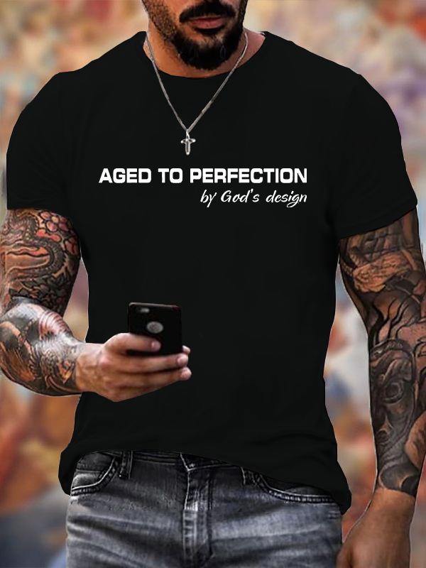 Classic Cotton Tee - Aged to Perfection by God's Design