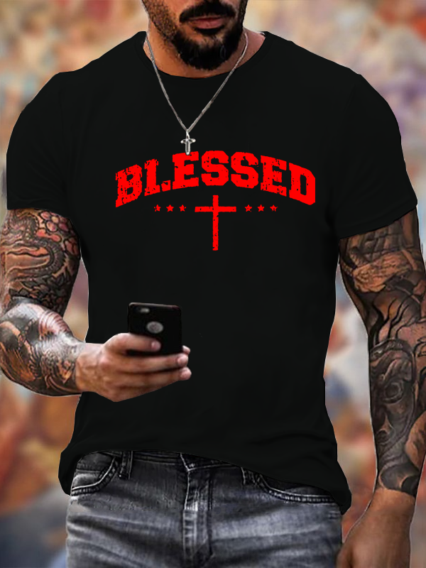 Classic Cotton Tee - Blessed Cross