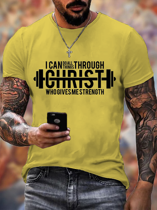 Classic Cotton Tee - I Can Do All Things Through Christ Who Gives Me Strength