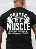 Classic Cotton Tee - Prayer Is A Muscle Cross