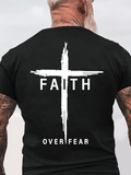 Classic Cotton Tee - Faith Over Fear Cross